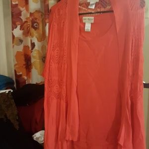 2 piece Tank with sweater cover up